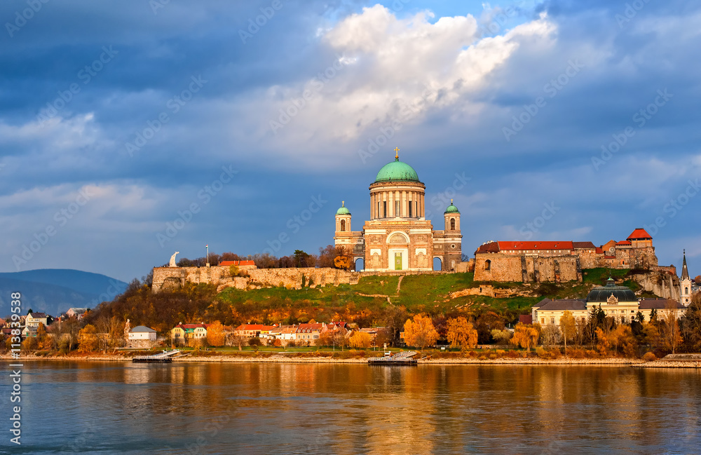 Esztergom Basilica on Danube River, Hungary