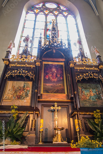 Sokolow Malopolski, Poland - June 9, 2016: The image of Mary in photo