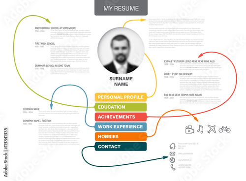 Vector original minimalist cv / resume template