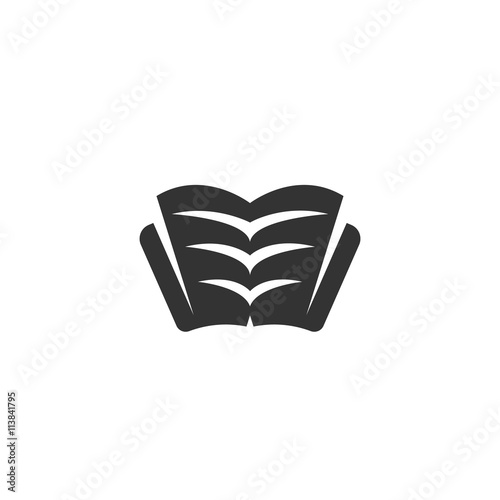 Vector Book icon isolated on white background