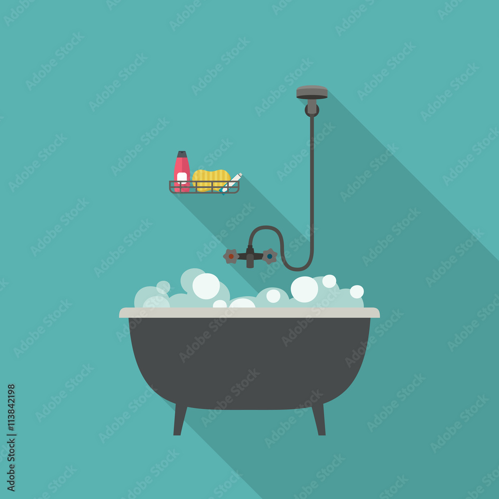 Bath vector illustration Bath vector illustration