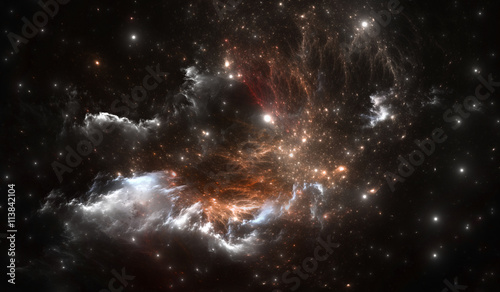 Fototapeta Naklejka Na Ścianę i Meble -  Space star nebula. Space background with nebula and stars