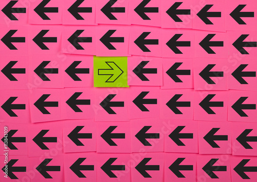 Arrows. Opposing concept.