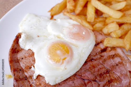 Gammon egg and chips