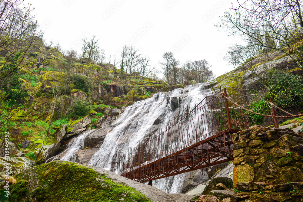 Fototapeta premium Caozo Waterfall in Caceres, Extremadura in Spain.
