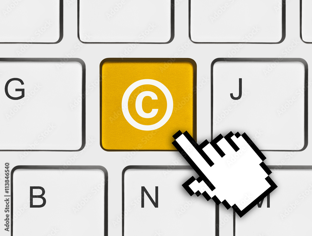 Computer keyboard with Copyright symbol Computer keyboard with Copyright symbol