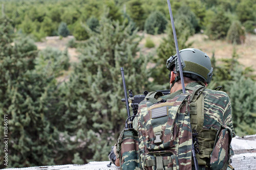 Foto Radio operator soldier