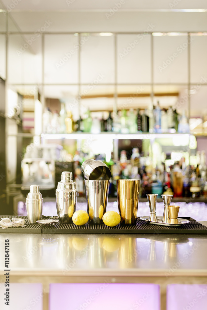 Shakers in a pub. Shakers in a pub.