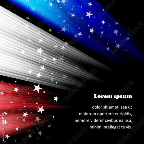 Shiny American national flag waving for Fourth of July