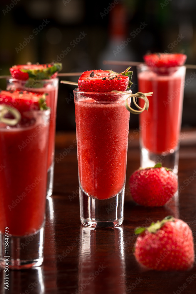 custom made wallpaper toronto digitalStrawberry alcohol shots with freshly ground pepper.