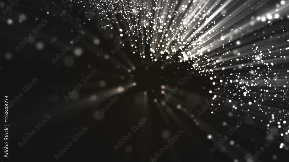 Abstract grey animation background with lens flares and waves. VJ Seamless loop.