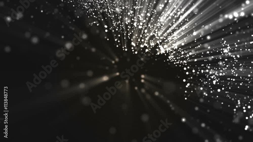 Abstract grey animation background with lens flares and waves. VJ Seamless loop.