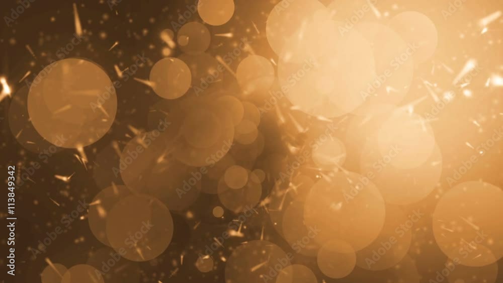 Elegant gold abstract. Disco background with circles and stars