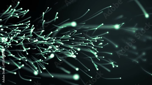 Animation neon background with waves. Bright beautiful background. Seamless loop.