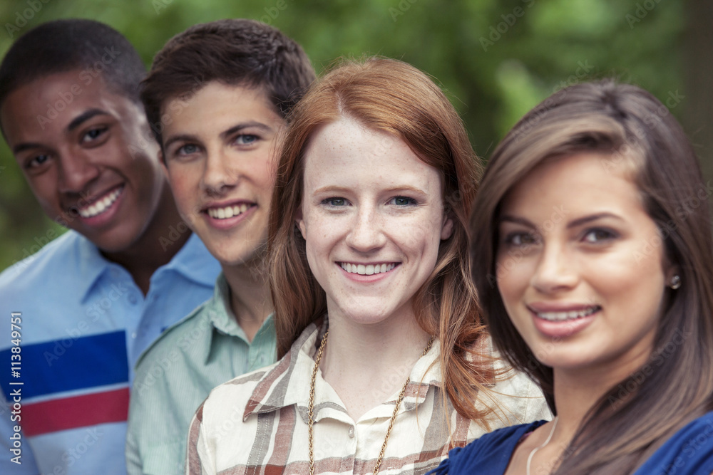 Teenage friends spending time together Teenage friends spending time together