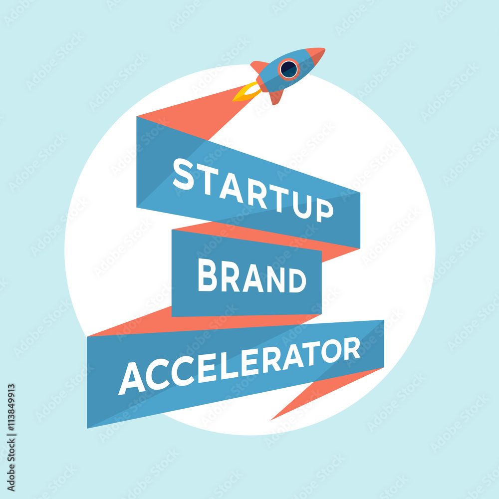 Logo for start up project with inscription Startup Brand Accelerator ...