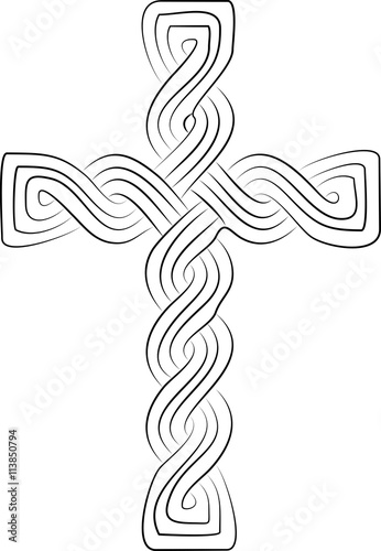 Historic croatian traditional national interlace or wattle style crosses, so called 