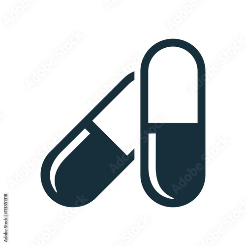 pill icon on white background