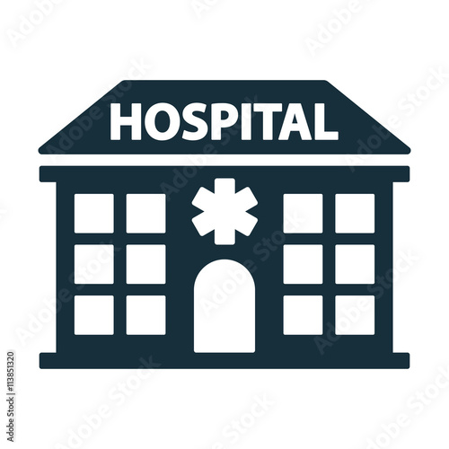 hospital building front icon