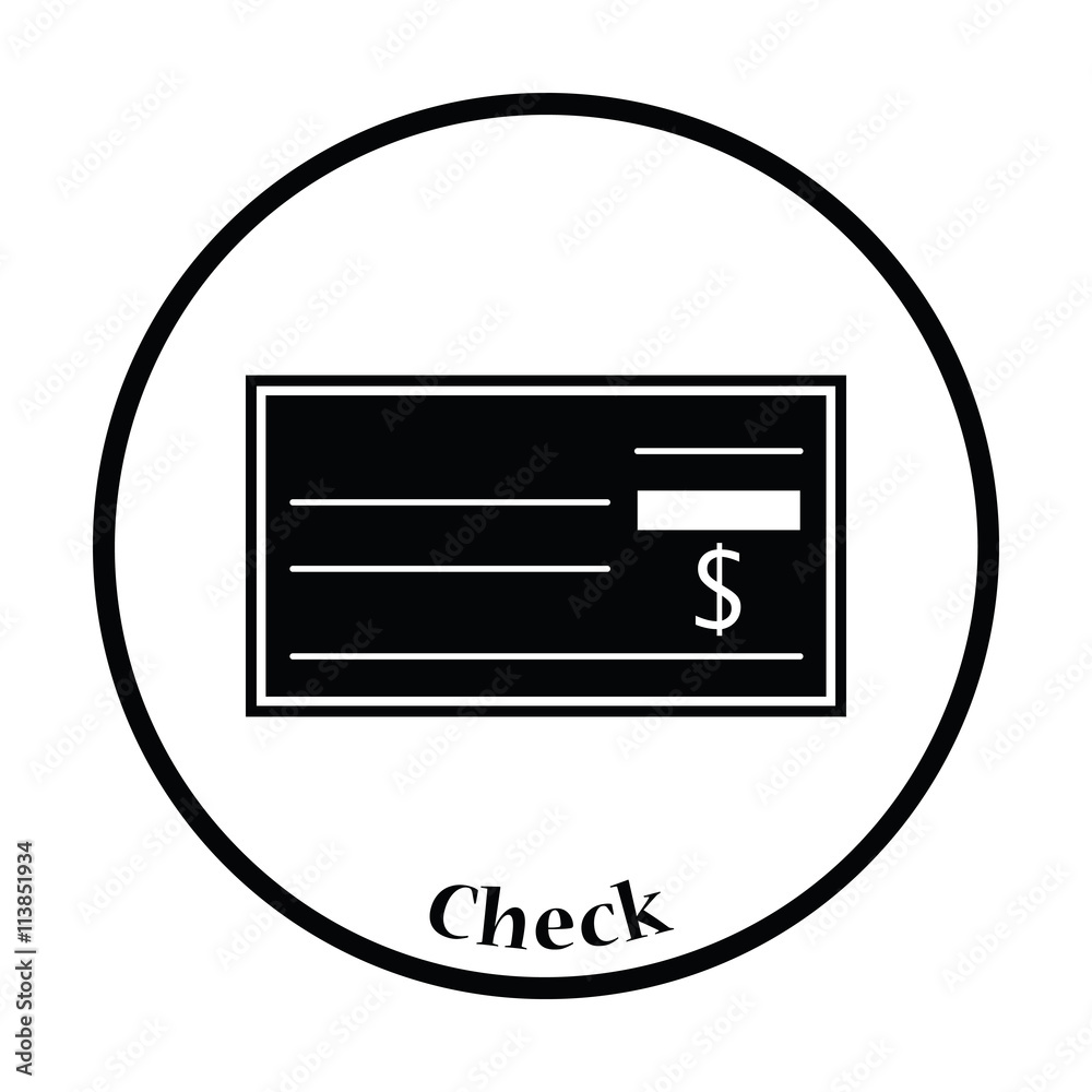 Bank check icon Bank check icon