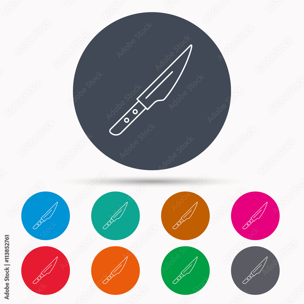 Kitchen knife icon. Chef tool sign. Kitchen knife icon. Chef tool sign.