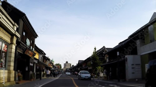 観光地、川越付近の車窓