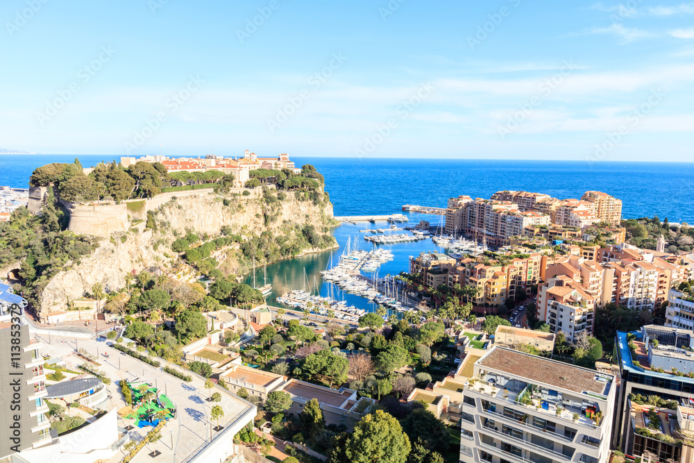 view of prince's palace in Monte Carlo in a summer day,