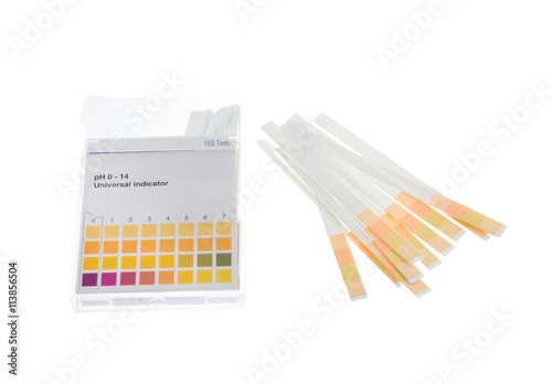 pH paper indicators and pH values