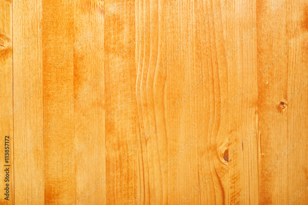 Naklejka premium Yellow wood board texture painted with acrylic paint