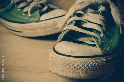 sneakers with filter effect retro vintage style