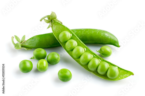 Fotografiet Green peas close-up