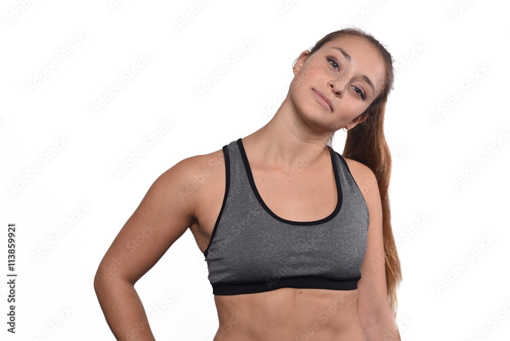 Portrait of beautiful and athlete young woman.