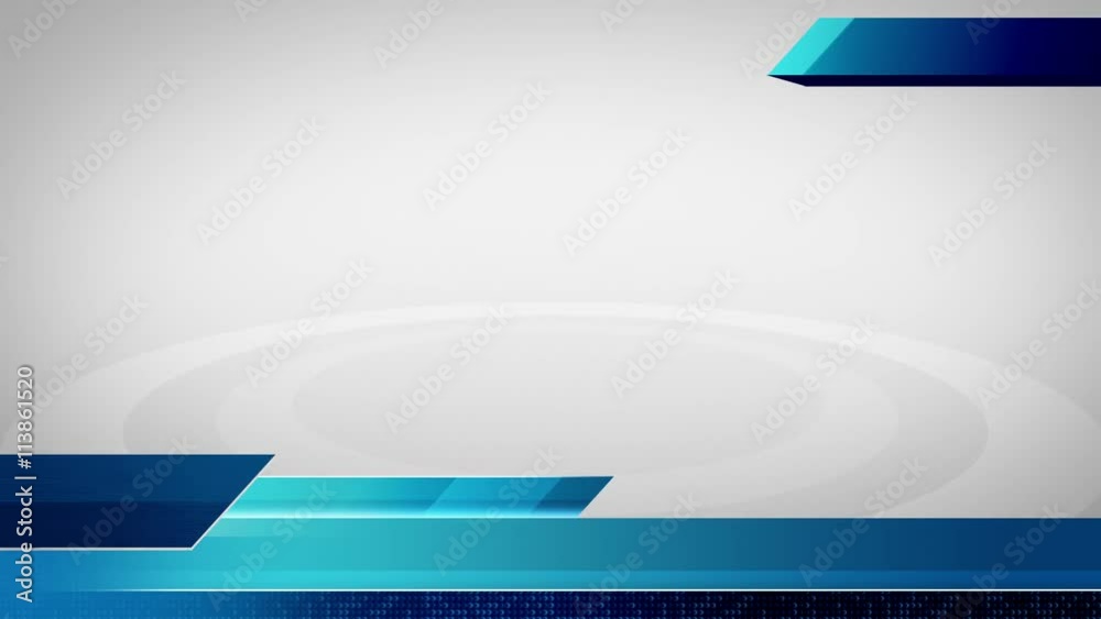 Three blue Low third bar for broadcasting style 1