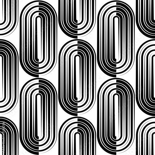 Seamless Vertical Stripe and Ellipse Pattern