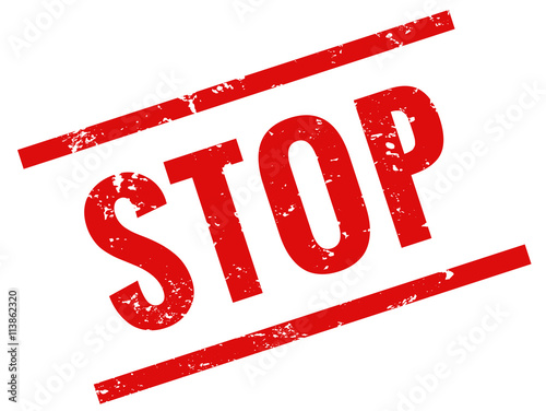 Stop Stempel grunge rot