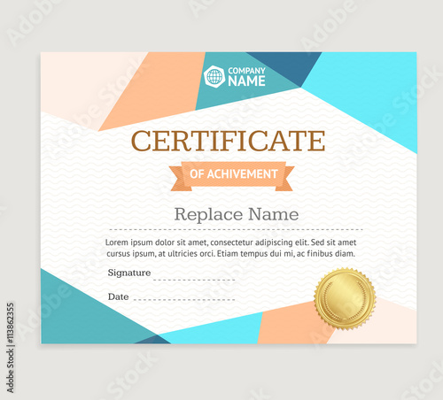 Certificate Template. Vector