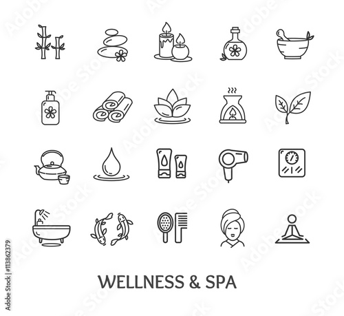 Spa Icon Set. Vector