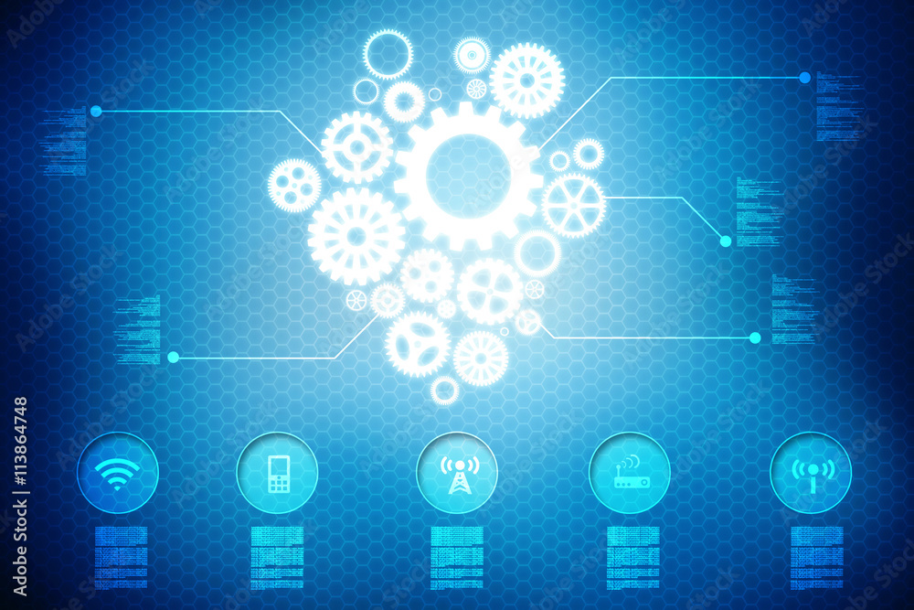 2d illustration technology background 2d illustration technology background
