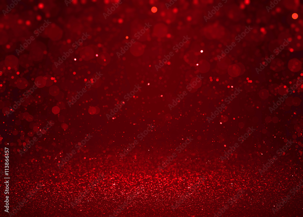 Red sparkle glitter abstract background. - obrazy, fototapety, plakaty 