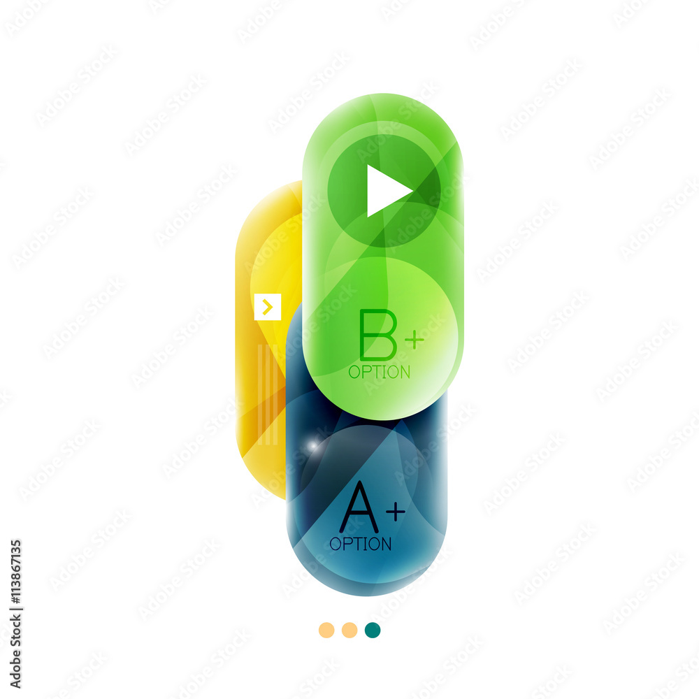Round business infographics template buttons Round business infographics template buttons