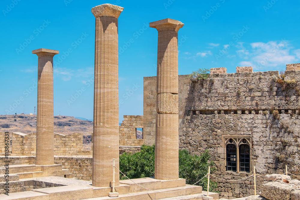 Fototapeta premium Acropolis of Lindos. Rhodes, Greece