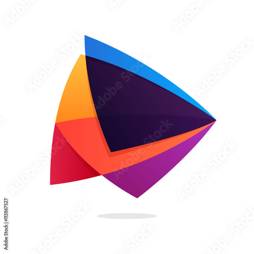 Triangle intersection icon.