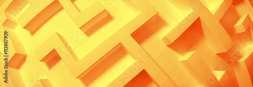 orange maze close up