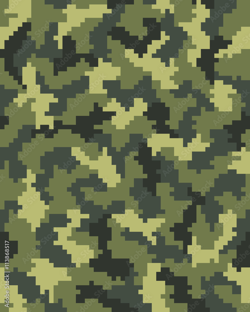 Digital fashion camouflage pattern, seamless vector Digital fashion camouflage pattern, seamless vector