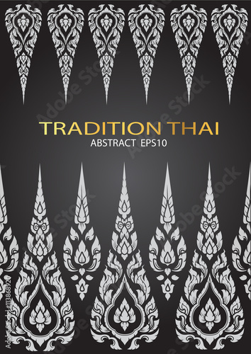 Cover Thai Art Background Thai art pattern vector