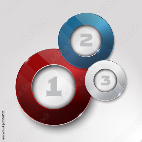 elements for infographic. Template diagram, graph, presentation. Business concept with 3 options, parts, steps or processes.