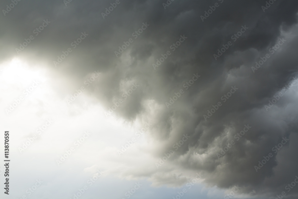 Background of storm clouds before a thunder storm.