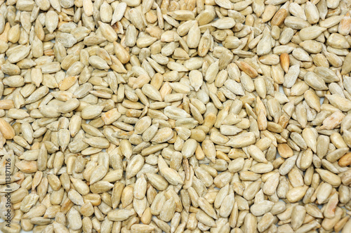 Sunflower Seeds Texture As Background.