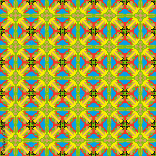 graphic ornament made geometric shapes, different colouring,shapes and sizes
