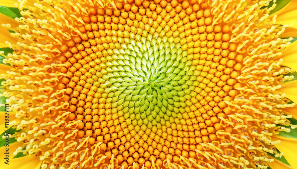 Naklejka premium Closeup of yellow beautiful sunflower